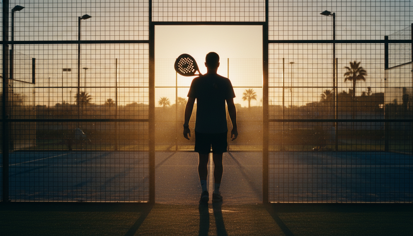 Player silhouette exiting court