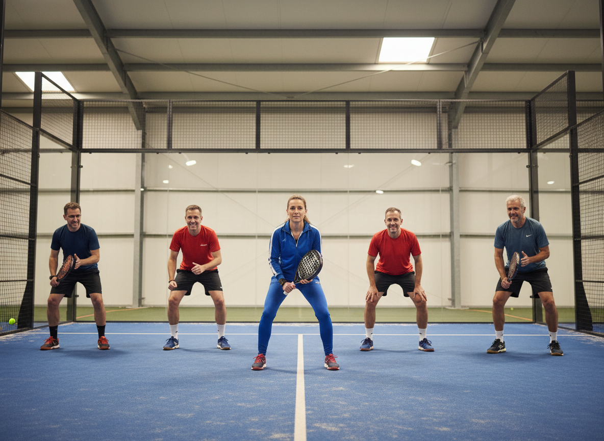 Beginner padel coaching session